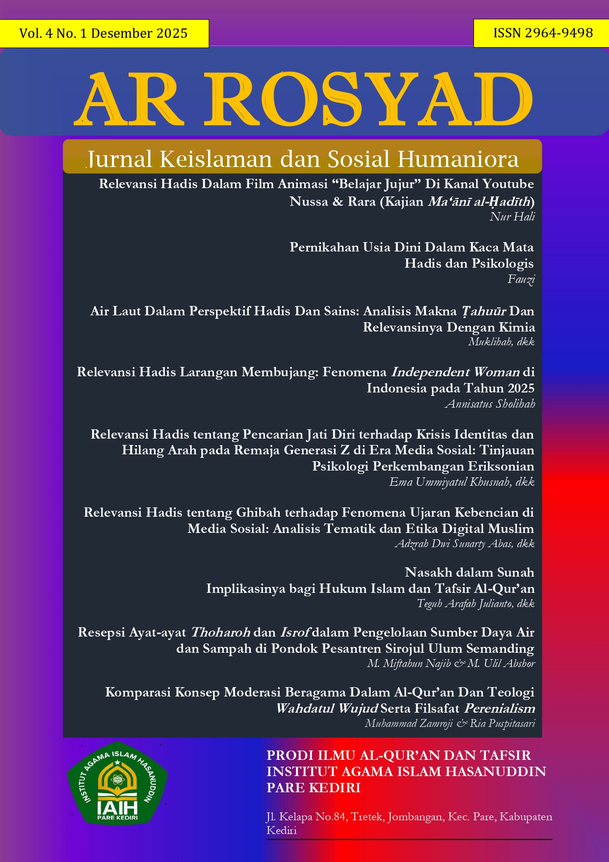 					View Vol. 4 No. 1 (2025): Hadis and Philosophy
				